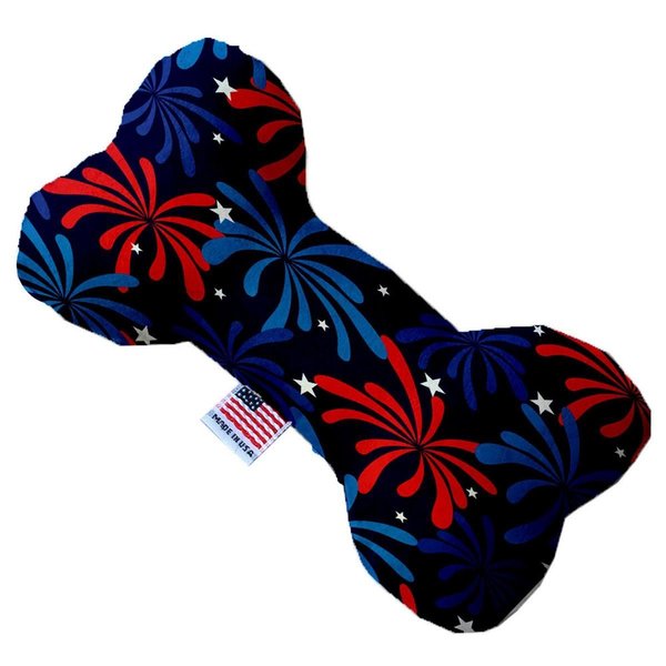 Mirage Pet Products Fireworks Canvas Bone Dog Toy 8 in. 1205-CTYBN8